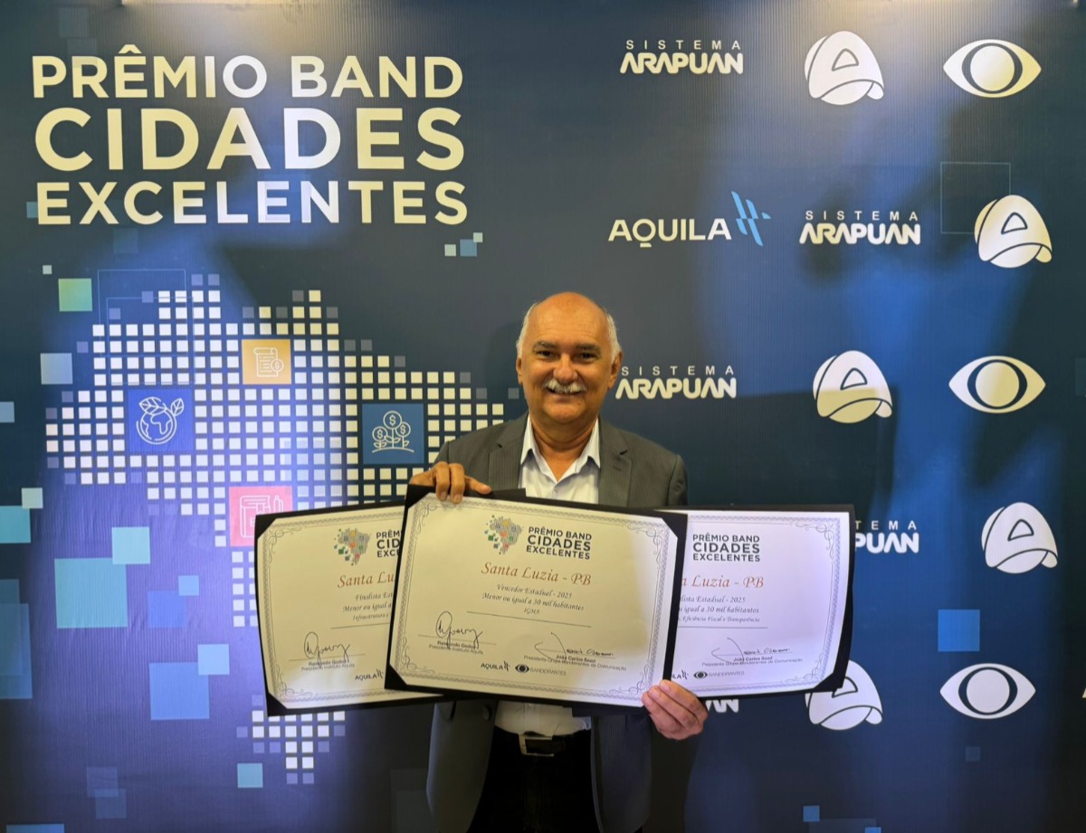 Santa Luzia vence Prmio Band Cidades Excelentes e  reconhecida como melhor gesto entre municpios de at 30 mil habitantes