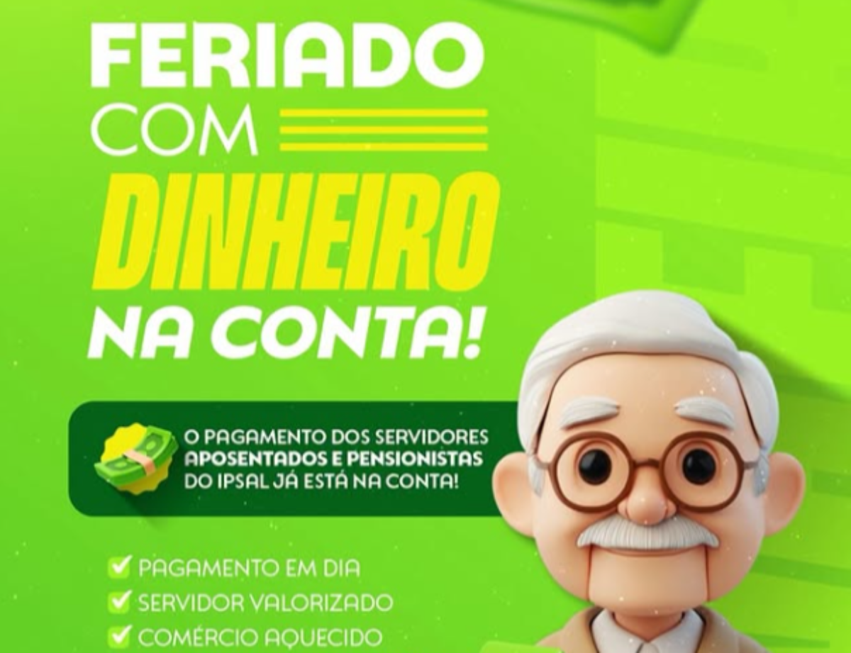 Prefeitura de Santa Luzia antecipa pagamento de aposentados e pensionistas referente a abril antes do feriado de Tiradentes